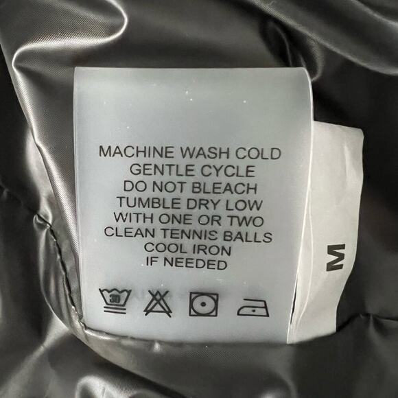 Anorak Crop Sleeve Puffer Jacket Black Camo Size M NEW - Picture 13 of 16